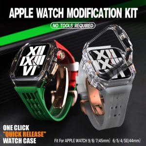Luxury RM Mod Kit for Apple Watch 46mm 49mm 45mm 44mm No Tools Quick Release Case and Strap for iWatch Apple Watch Ultra 2 Series 10 9 8 7 SE 6 5 4