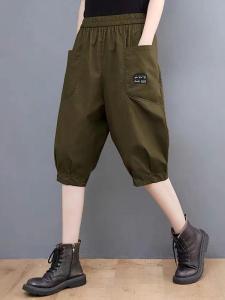 Quần Harem Cotton Seven-Five Mỏng Mùa Hè Cho Nữ Quần Thể Thao Thường Ngày Cạp Cao Ôm Dáng Cỡ Lớn Quần Dài Đến Mắt Cá Chân Thời Trang