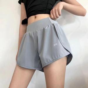 Quần Short Thể Thao Nữ Rộng Rãi Mùa Hè Nhanh Khô Chạy Bộ Thể Dục Quần Chống Ánh Sáng Giả Hai Mảnh Quần Khiêu Vũ Yoga