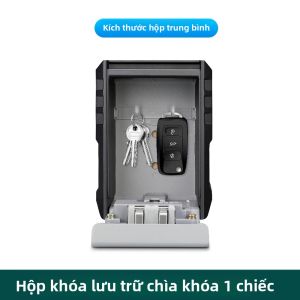 Hộp Đựng Chìa Khóa Bằng Kim Loại Mật Khẩu 4 Chữ Số Hộp Khóa Bảo Mật Chống Trộm Treo Tường Chống Nước Cho Tổ Chức Gia Đình