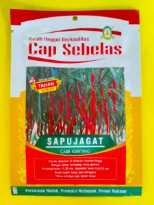 Benih Cabai keriting SAPUJAGAT isi 2500biji dari CAP SEBELAS joss tenan!!!