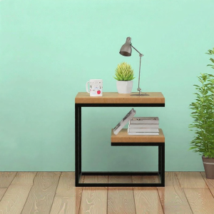 Multifunctional Simple Style Iron Square End Table