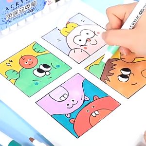 Acrylic Marker Childrens colorless waterborne paintbrush 80 color waterproof hand-painted graffiti DIY watercolor pen students drawing art d watercolor Marker set