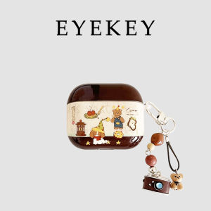 Cute Bear And Dog Star Illustration Silicone Case for Apple Airpods pro 3 Generation Wireless Bluetooth Earphone Protective Cover