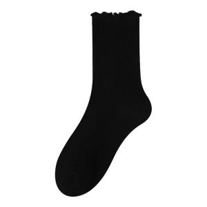 miiow | Maternity Socks Womens Spring Autumn Floral Lace Mid-Calf No-Cuff Loose Mouth Cotton Polyester Blend Antibacterial Socks