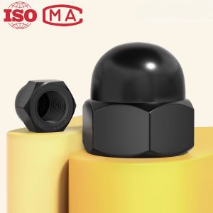 5/1Pcs Black 304 Stainless Steel Metric Acorn Nuts M3 M4 M5 M6 M8 M10 M12 Domed Cap Nuts Crown Hex Nut