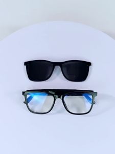LIGE | Magnetic Clip Sunglasses for Men Women Polarized Blue Light Blocking Sports Smart Eyeglasses Bluetooth Call Music Smart Glasses