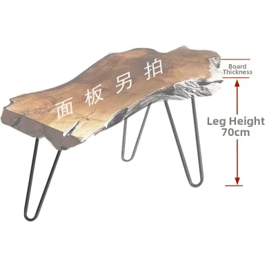 Irregular Shaped Real Wood Coffee Table