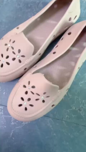 Flexi cushion soft rubber cover flat loafer shoes