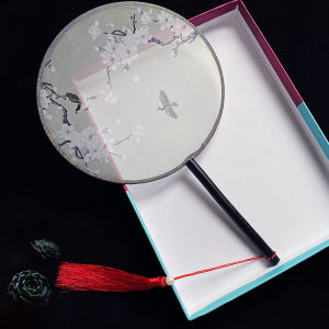 Quạt Tròn Trang Trí Phong Cách Cổ Điển Trong Suốt Quạt Cung Hai Mặt Quạt Tròn Hán Phục Cổ Điển Phong Cách Trung Quốc Múa Quạt Tròn Chuyên Dụng