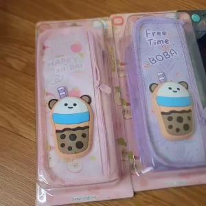 NEW VIORANO - Tempat Pensil Squishy Resleting Muat Banyak Kotak Pensil Anak Perempuan Timbul Alat Tulis Sekolah TK SD SMP