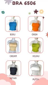 DR FASHION - Bra TankTop Ladies Basic 6506 Tanktop Wanita Bahan Import Bra Tanktop Kemben Bralattle Cup Import