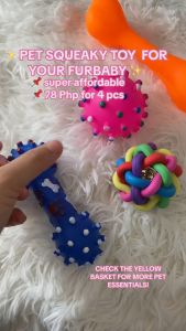 Squeky Dumbbell Spike Ball Toy Dog Toys Pet Accessories Essential Bite Resistant Teeth Grinding Easy Clean