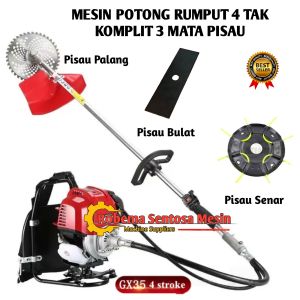 Mesin Potong Rumput 4 Tak GX-35 Mesin HONDA Merk MOLLAR | 3 Mata Pisau