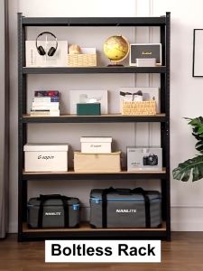 GMSHOP 5/6 Layers Floor Standing Steel Bookshelf Home Kitchen Store Storage Rack Warehouse Rack