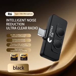Wireless Microphone for iPhone iPad Android USB-C Mini Microphone for Video Recording Mic for Video Podcast Vlog Noise Reduction