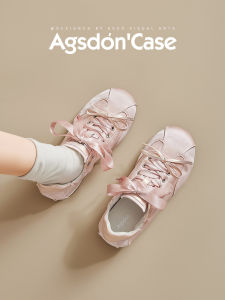 Ballet Style Flat Bottom Sports Shoes for Women with Butterfly Knot Design Comfortable Casual Fashionable All Season Wear