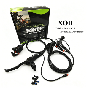 XOD E-Bike Hydraulic Disc Brake Power Cut-Off with 2-Pin Sensor Front Left 1150mm & Rear Right 1850mm Hose 300mm Sensor Wire