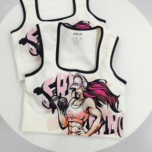 High Elasticity One-Piece Cup Vest Shockproof Gathered High Strength Fitness Yoga Sports Top Womens Ironing Cat Home