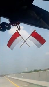 Bendera Tempelan kaca mobil - Bendera indonesia tempelan di kaca