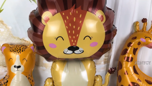 DINOSO Balon Foil Karakter Animal Zoo Jungle Zebra Leopard Macan Gajah Monkey Singa Buaya Balon Dekorasi Ulang Tahun Tema Kebun Binatang