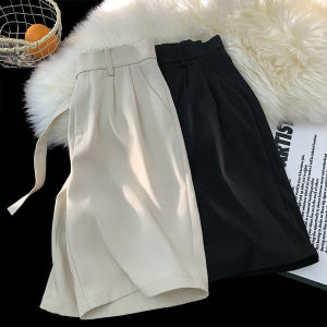 Quần Ống Đứng Co Giãn Lưng Cao Thường Ngày Cho Nữ Quần Ống Đứng Mỏng Rộng Rãi Quần Short Mùa Hè Quần Bó Phong Cách Đường Phố