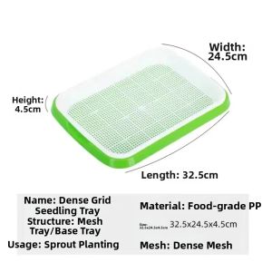 Hydrating Cover Sprout Seed Tray with Dense Grid