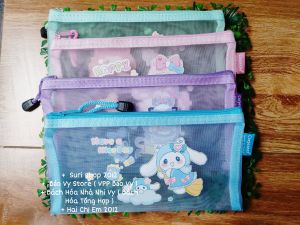 Túi lưới đựng bút viết học sinhmỹ phẩmđa dụng ( mẫu giao ngẫu nhiên có thể họa tiết không giống hình )