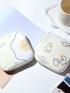 กระเป๋าใส่เหรียญลายปinguino พิมพ์ลายการ์ตูน กระเป๋าใส่เหรียญสี่เหลี่ยมแบน PU สำหรับเยาวชน กระเป๋าใส่เหรียญผ้าฝ้ายลายปinguino ขนาดเล็ก