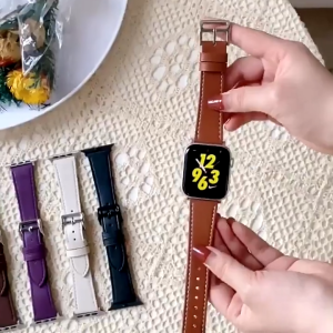 Premium Leather Strap Watch Band - Series 1/2/3/4/5/6/SE/7/8/SE2/9/10/SE3/11/Ultra123