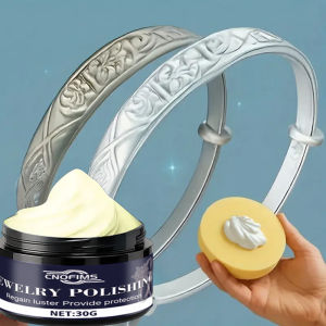 Fasilawei Jewelry Restoration Kit - Silvery & Golden Polishing Cream Oxidation Paste Essential for Gemstone Care Jewelry Polish