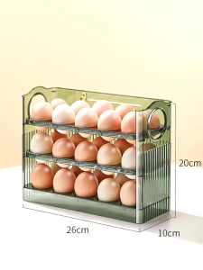 Transparent Auto-Flip Egg Tray | 30-Cell & Non-Slip Slots | Free Shipping PH