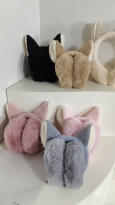 HOW.R.U | Ear Muff Bulu Lucu Model Kuping Kucing untuk Anak dan Dewasa