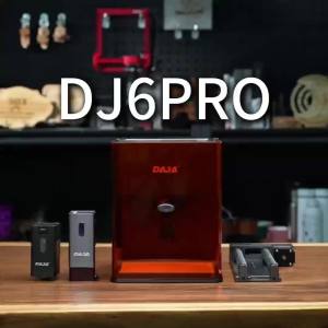 DAJA DJ6 Pro 10W portable mini laser engraving machine is suitable for engraving on materials such as metal wood acrylic glass leather and plastic.