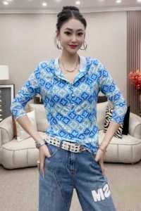 2024 Summer New Arrival Ice Silk Dark Pattern Slimming Printed Silm Sun-Proof All-Matching Work Clothing Hooded T-shirt Female Street Fashion