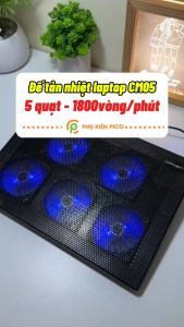 Đế Tản Nhiệt Laptop Gaming Crown CM05 - 5 Quạt Giá Đỡ Laptop 15.6 Inch Làm Mát Nhanh Chống Ồn