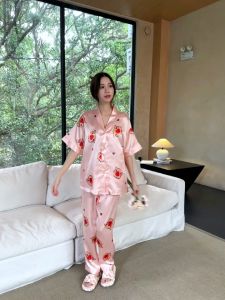 MIMI SHOP ชุดนอนซาติน ชุดนอนหญิง ชุดนอนเรียบๆ 🐢 ผ้าบางเบา ระบายอากาศดี SET-556