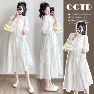 Stylish Loose Skinny Maternity Dress Plus Size Mid Length