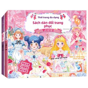 Tranh Dán Đổi Quần Áo Cho Bé Gái Tranh Dán Tô Màu Giáo Dục Trí Tuệ Cho Trẻ Em Đồ Chơi Hoạt Hình Hoạt Hình Đồ Chơi