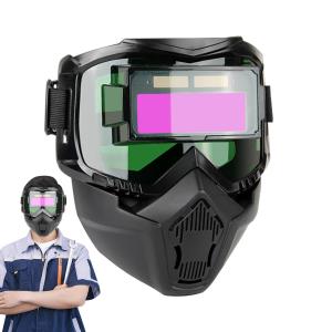 หมวกกันน็อคเชื่อม Auto Darkening Breathable เชื่อม Protector เครื่องเชื่อม Face Protector การประสาน ป้องกัน Hood สําหรับขัด