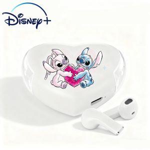 Tai Nghe Bluetooth Không Dây Disney Stitch H520 Tai Nghe Nhét Tai Hình Trái Tim Có Thể Xoay Được HIFI Có Mic Cho Trẻ Em Quà Tặng Hoạt Hình