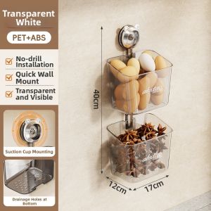 QINQI | Multifunctional Wall-mounted Fruit and Vegetable Storage Rack