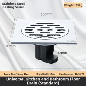 Anti-Insect Odor-Blocking Square Universal Drain Cover