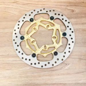 Đĩa Bremb@ màu vàng anode nút đen 5 lỗ cho Vario/Click 150 size 265mm