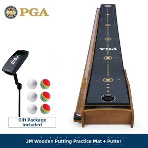 PGA | Wooden Indoor Golf Putting Trainer Crystal Plush