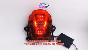 Lampu Stoplamp Aerox Alpha Turbo Cybercity X Mode 8 10 Mode Running Lampu Rem LED Motor Variasi