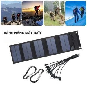 Di Động Có Thể Gập Lại 12W Có Thể Gập Lại Tấm Pin Năng Lượng Mặt Trời Sạc USB 5V Chống Nước Ngoài Trời Điện Di Động Pin Sạc Thiết Bị