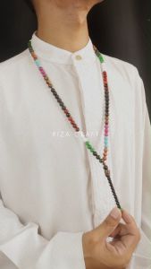 TASBIH NUSANTARA 99 - Tasbih Zikir 99 Butir Cantik Aesthetic Batu Asli Giok Yaman Sulaiman Merah Garnet Lava Black Onyx Tiger Eye Kecubung Pirus Pasir Mas Premium Terbaru