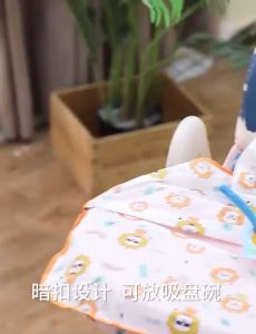 **Malaysia Seller** Coverall Bib High Chair Cover-all Bib Baby Eating Bib Weaning Bib Baby Waterproof Apron For Eating bib cover