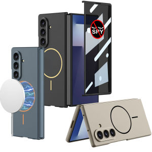 for Samsung Galaxy Z Fold 7 Case [Compatible with MagSafe] with Privacy Screen Protector Slim Matte Hard PC Camera Protection Shockproof Case for Samsung Z Fold 7 Cover